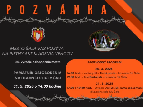 POZVÁNKA: 80. výročie oslobodenia mesta