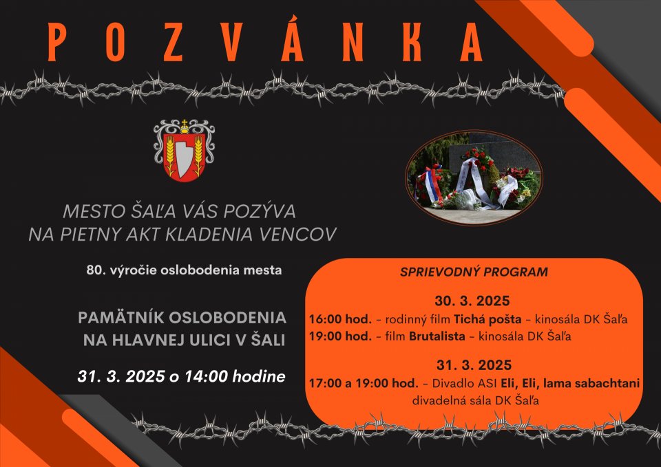 POZVÁNKA: 80. výročie oslobodenia mesta