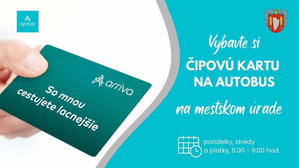 Autobusové čipové karty vybavíte na úrade