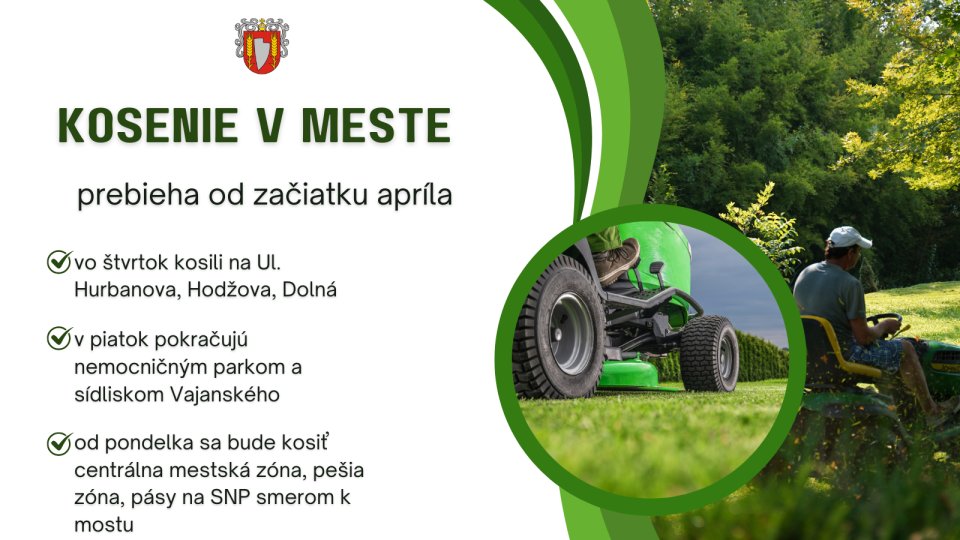 KOSENIE V MESTE