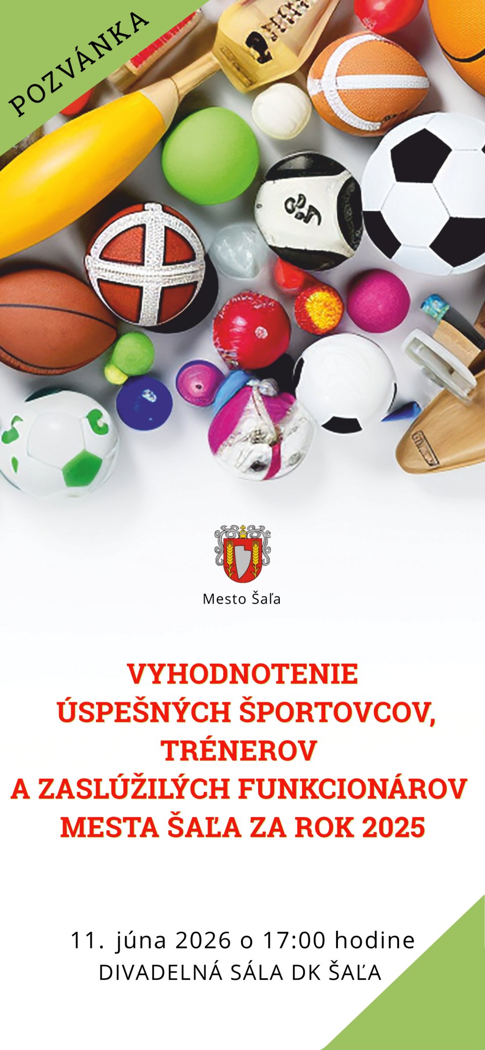 Slávnostné vyhodnotenie úspešných športovcov, trénerov a zaslúžilých funkcionárov