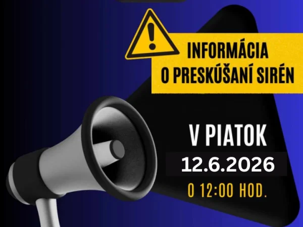 Skúška sirén 12.6.2026 o 12.00