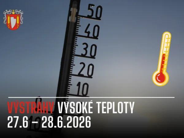 POZOR Výstraha 3. stupeň – VYSOKÉ TEPLOTY pre okres Šaľa cez víkend