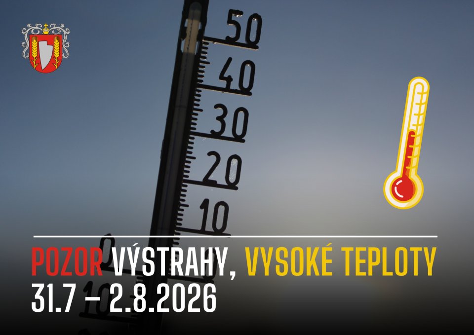 POZOR Výstraha 2. a 3. stupeň – VYSOKÉ TEPLOTY v najbližších dňoch