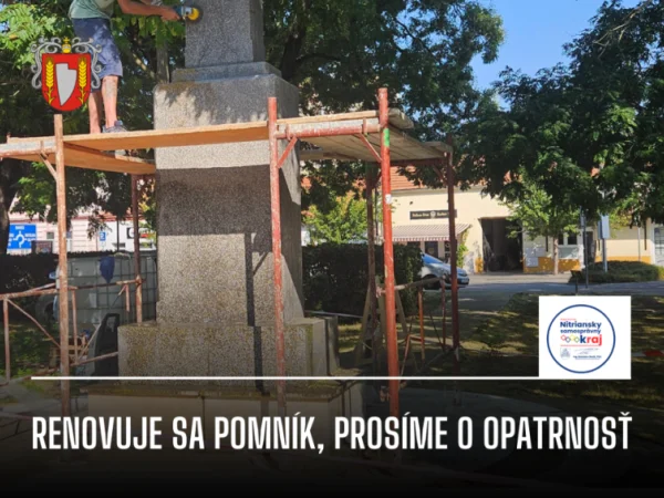 Obnovuje sa Pamätník oslobodenia, pohyb v jeho okolí je obmedzený