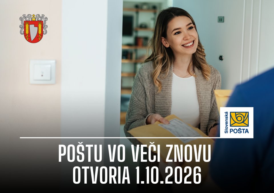 Pošta vo Veči sa opäť otvára od 1. októbra 2026