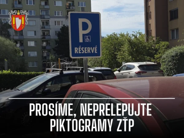 Vandalizmus – prelepovanie symbolov vyhradeného parkovania