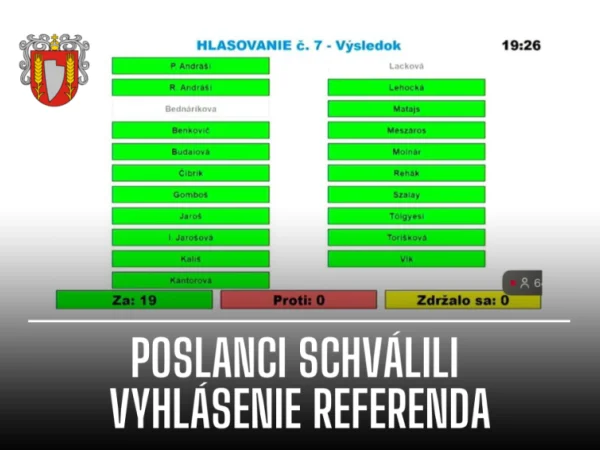 Poslanci schválili vyhlásenie referenda 17.10.2026
