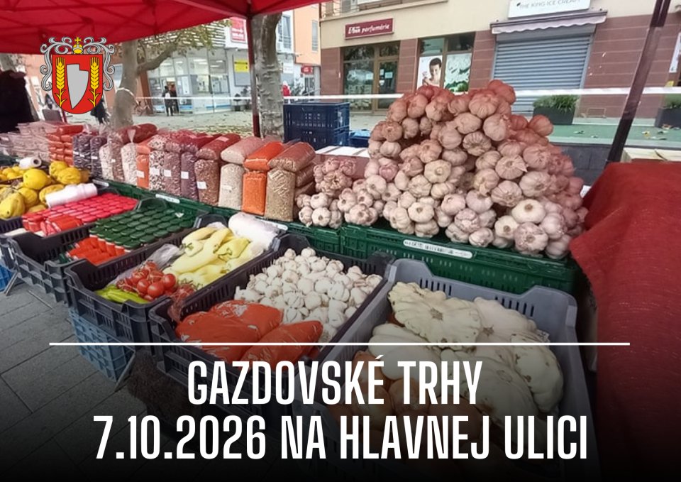 Gazdovské trhy sa vracajú na pešiu zónu už v stredu 7. októbra