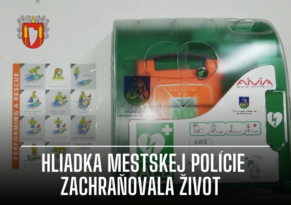 Hliadka mestskej polície zachraňovala život pomocou defibrilátora
