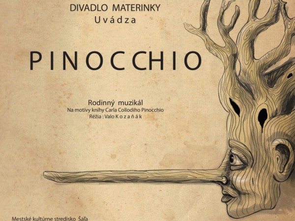 Divadlo Materinky uvádza rodinný muzikál PINOCCHIO!