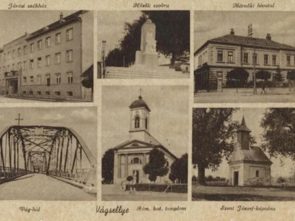 1.šaľa-okresný úrad, pamätník padlým hrdinom, zememeračský úrad, most cez váh, r.k.kostol, kaplnka sv.jozefa (1939-1944)
