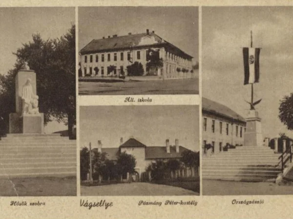 2.šaľa-pamätník padlým hrdinom, základná škola, kaštieľ petra pázmánya, štátna vlajka (1939-1944)
