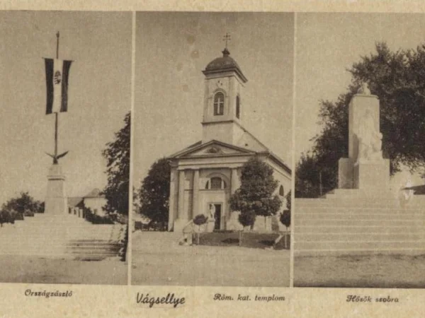 12.šaľa-štátna vlajka, r.k.kostol, pamätník padlým hrdinom (1939-1944)